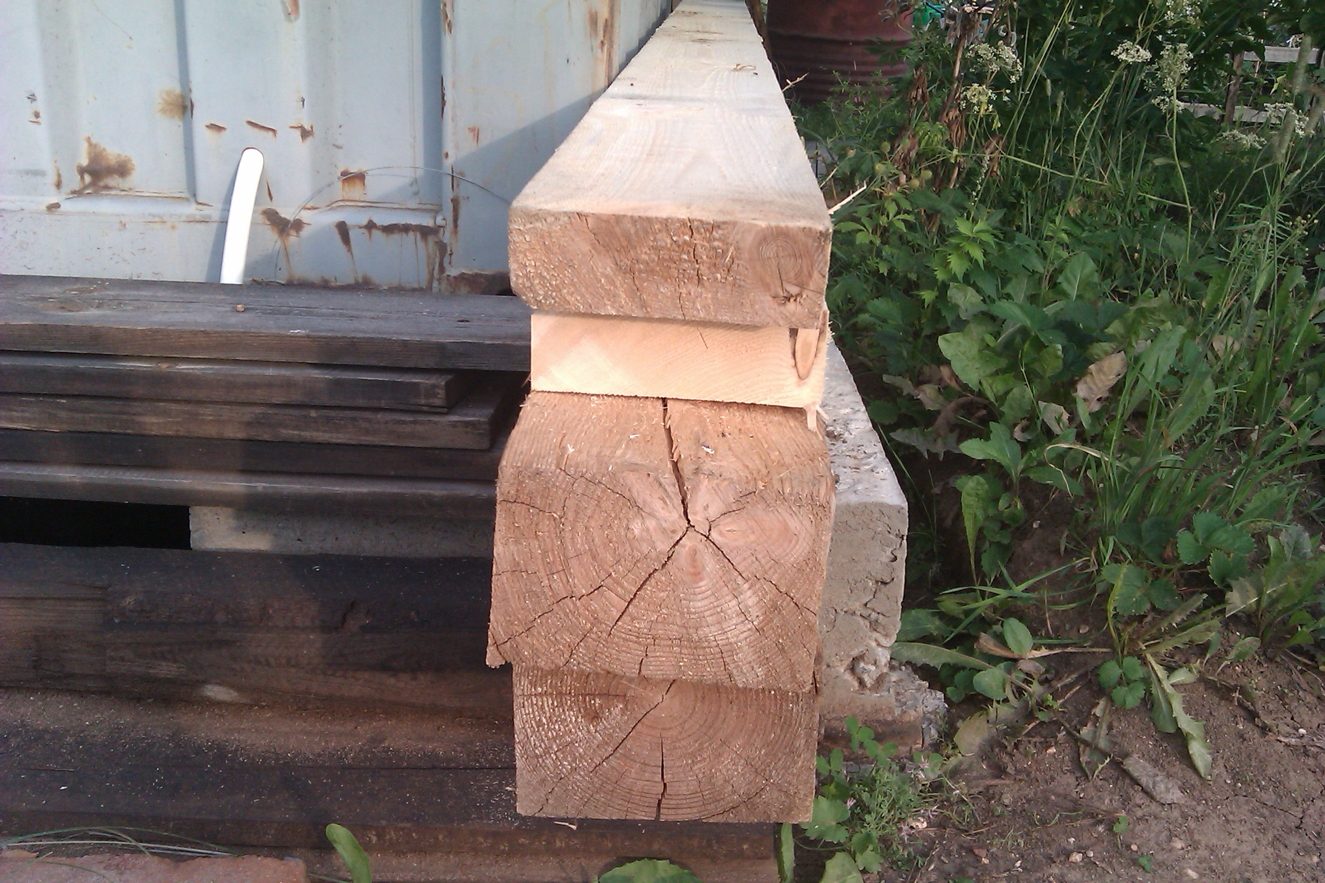 House from the container in the garden