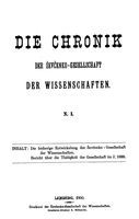 Die Chronik Der Schetschenko Gesellschaft 1900-1910