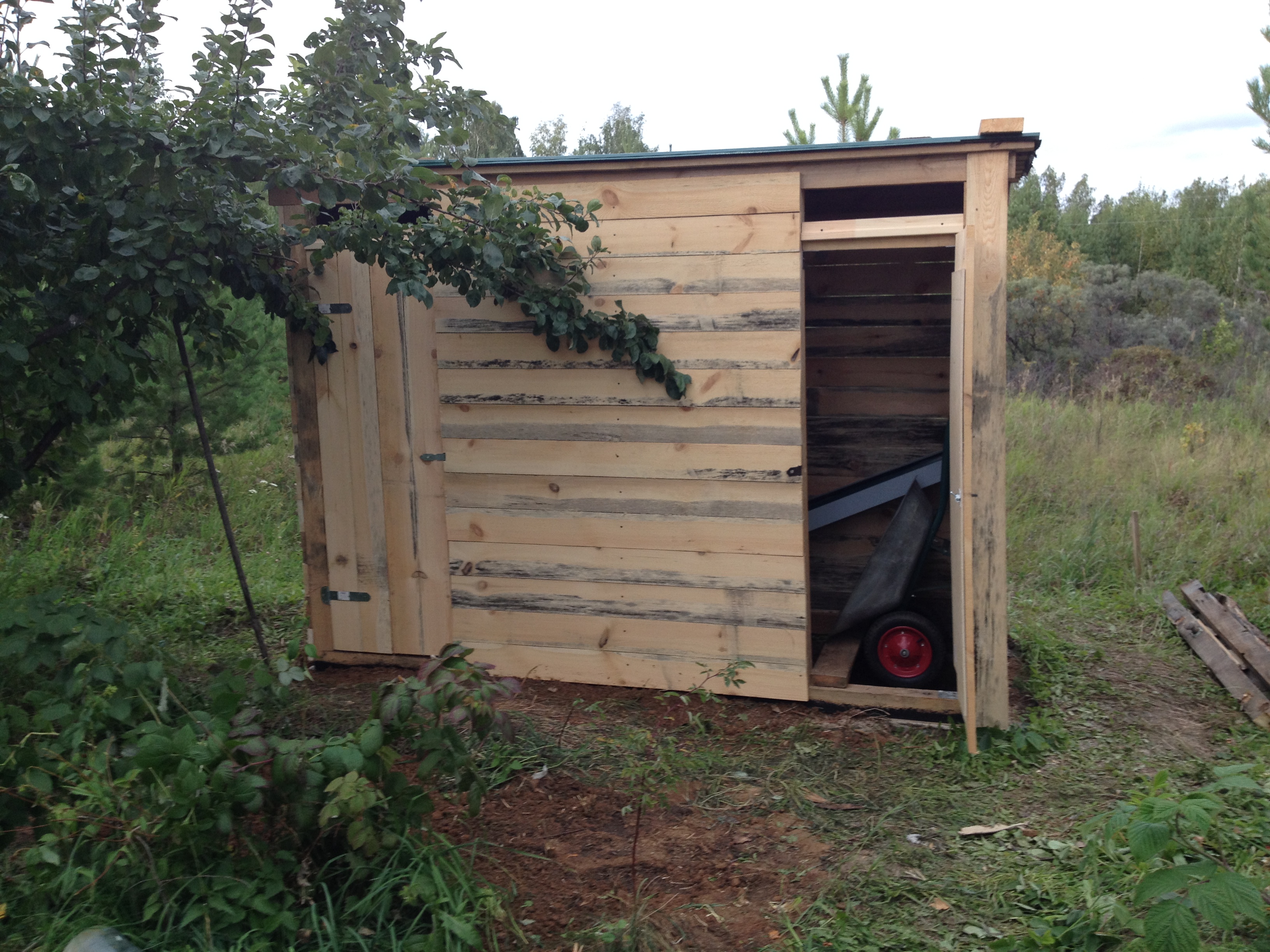 House from the container in the garden