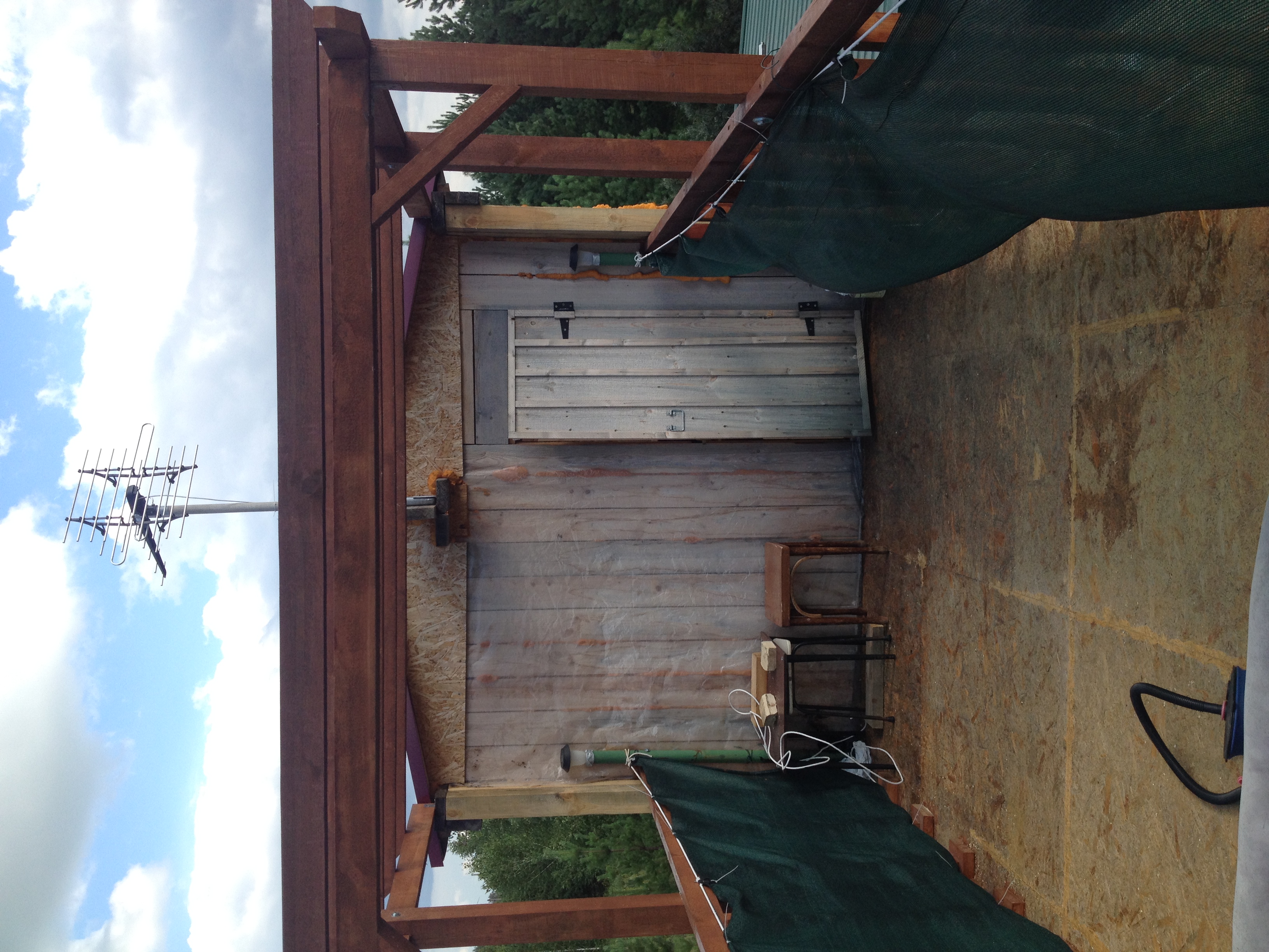 House from the container in the garden