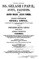 Геласий I (папа римский); Авит Вьеннский; Иоанн (диакон); Фаустин; Юлиан Померий; Пруденций